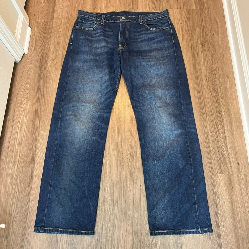 Levi's 569 Loose Straight Jeans Dark Wash Skater Cowboy Y2K Measures 38x32